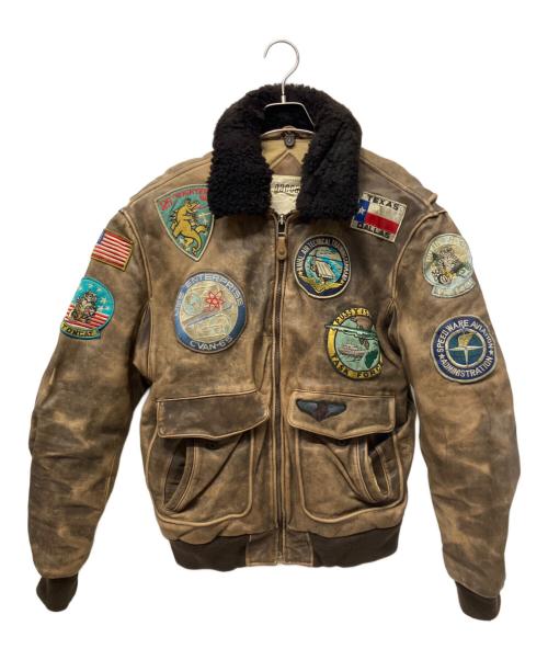 gacca（ガッカ）GACCA (ガッカ) フライトジャケット ブラウン サイズ:Mの古着・服飾アイテム