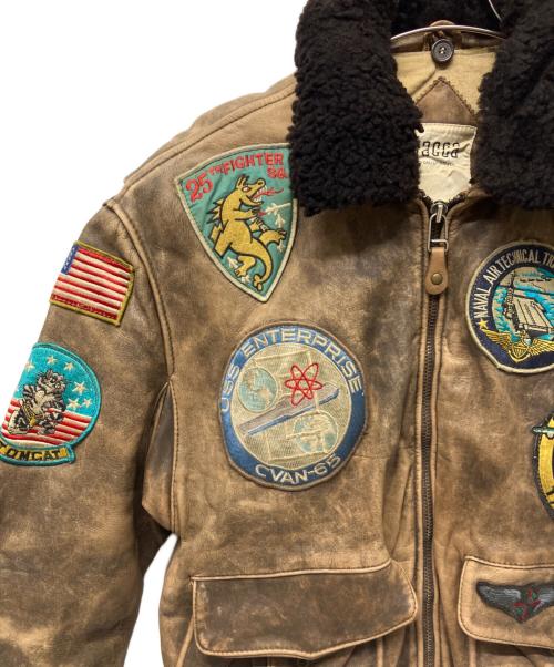 gacca（ガッカ）GACCA (ガッカ) フライトジャケット ブラウン サイズ:Mの古着・服飾アイテム