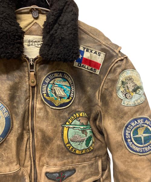 gacca（ガッカ）GACCA (ガッカ) フライトジャケット ブラウン サイズ:Mの古着・服飾アイテム