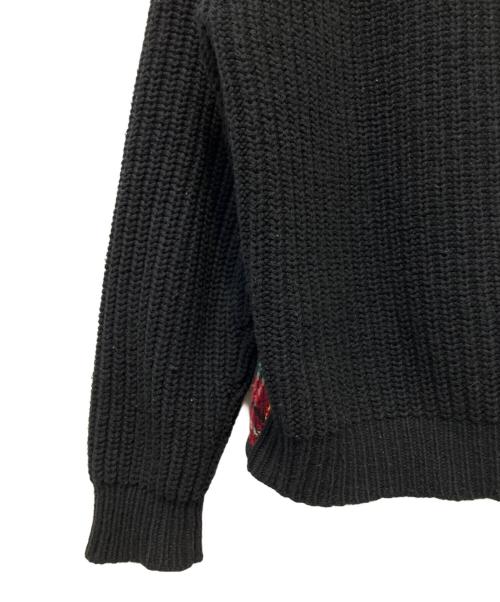 SUPREME（シュプリーム）Supreme (シュプリーム) Plaid Front Zip Sweater ブラック サイズ:Mの古着・服飾アイテム