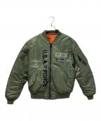 AVIREXアヴィレックス）の古着「MA-1ジャケット」｜グリーン