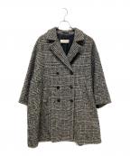Couture d'adamクチュールドアダム）の古着「グレンチェック コート」｜ブラック×ホワイト