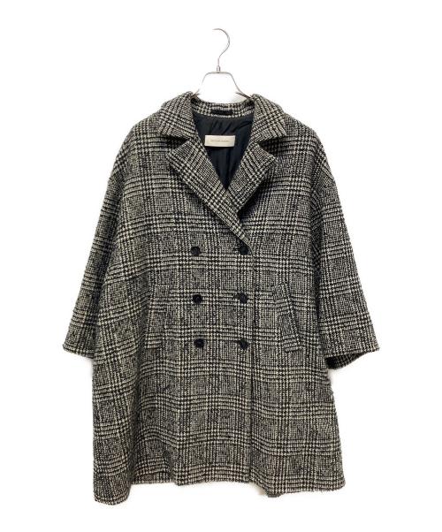 Couture d'adam（クチュールドアダム）Couture d'adam (クチュールドアダム) グレンチェック コート ブラック×ホワイト サイズ:38の古着・服飾アイテム