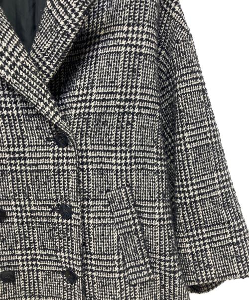 Couture d'adam（クチュールドアダム）Couture d'adam (クチュールドアダム) グレンチェック コート ブラック×ホワイト サイズ:38の古着・服飾アイテム