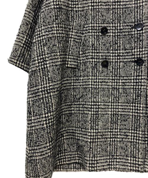 Couture d'adam（クチュールドアダム）Couture d'adam (クチュールドアダム) グレンチェック コート ブラック×ホワイト サイズ:38の古着・服飾アイテム