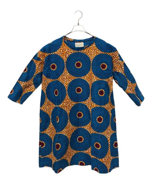 sawa sawa（サワサワ）sawa sawa (サワサワ) 長袖ワンピース ブルー サイズ:Freeの古着・服飾アイテム