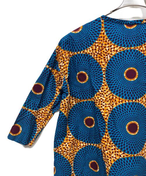 sawa sawa（サワサワ）sawa sawa (サワサワ) 長袖ワンピース ブルー サイズ:Freeの古着・服飾アイテム