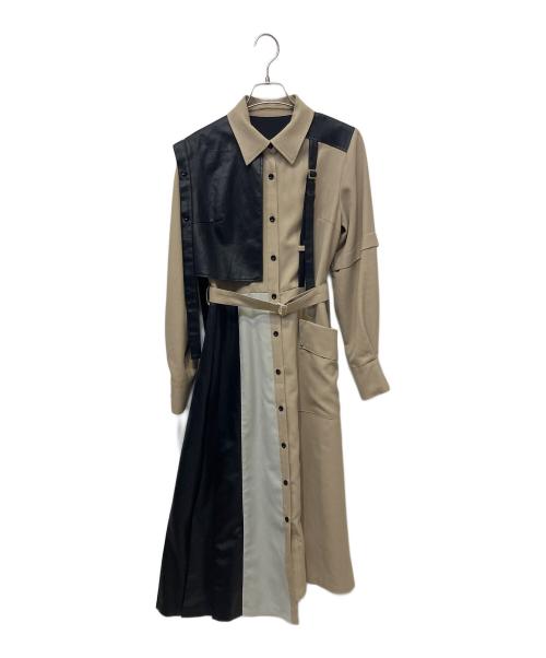 UNITED TOKYO（ユナイテッドトーキョー）UNITED TOKYO (ユナイテッドトーキョー) 長袖ワンピース ベージュの古着・服飾アイテム