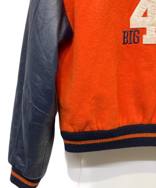 stussy（ステューシー）stussy (ステューシー) スタジャン オレンジ×ネイビー サイズ:Sの古着・服飾アイテム