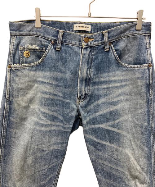 A BATHING APE（ア ベイシング エイプ）A BATHING APE (ア ベイシング エイプ) デニムパンツ インディゴ サイズ:Lの古着・服飾アイテム