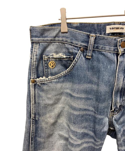 A BATHING APE（ア ベイシング エイプ）A BATHING APE (ア ベイシング エイプ) デニムパンツ インディゴ サイズ:Lの古着・服飾アイテム