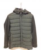 NICOLEニコル）の古着「異素材切り替えフードブルゾン」｜ブラック