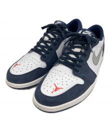 NIKE SB（ナイキエスビー）の古着「AIR JORDAN 1 LOW QS」｜ミッドナイトネイビー/メタリックシルバー