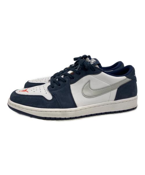 NIKE SB（ナイキエスビー）NIKE SB (ナイキエスビー) AIR JORDAN 1 LOW QS ミッドナイトネイビー/メタリックシルバー サイズ:29cmの古着・服飾アイテム