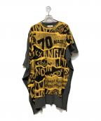 Vivienne Westwood ANGLOMANIAヴィヴィアンウエストウッドアングロマニア）の古着「ノースリーブカットソー」｜グレー×イエロー