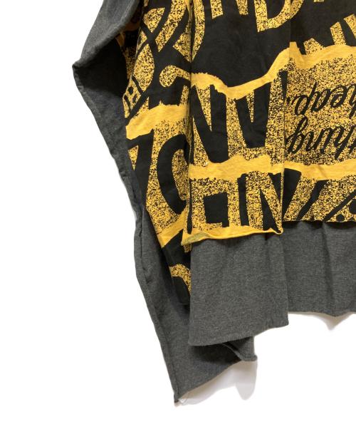 Vivienne Westwood ANGLOMANIA（ヴィヴィアンウエストウッドアングロマニア）VIVIENNE WESTWOOD ANGLOMANIA (ヴィヴィアンウエストウッドアングロマニア) ノースリーブカットソー グレー×イエロー サイズ:38の古着・服飾アイテム