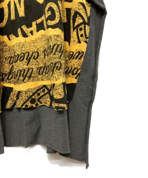 Vivienne Westwood ANGLOMANIA（ヴィヴィアンウエストウッドアングロマニア）VIVIENNE WESTWOOD ANGLOMANIA (ヴィヴィアンウエストウッドアングロマニア) ノースリーブカットソー グレー×イエロー サイズ:38の古着・服飾アイテム