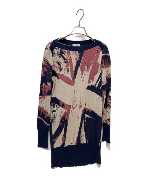 Vivienne Westwood RED LABEL（ヴィヴィアンウエストウッドレッドレーベル）Vivienne Westwood RED LABEL (ヴィヴィアンウエストウッドレッドレーベル) ニットワンピース ネイビー サイズ:2の古着・服飾アイテム