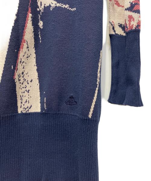 Vivienne Westwood RED LABEL（ヴィヴィアンウエストウッドレッドレーベル）Vivienne Westwood RED LABEL (ヴィヴィアンウエストウッドレッドレーベル) ニットワンピース ネイビー サイズ:2の古着・服飾アイテム