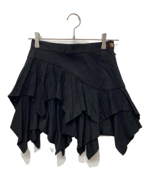 Vivienne Westwood RED LABEL（ヴィヴィアンウエストウッドレッドレーベル）Vivienne Westwood RED LABEL (ヴィヴィアンウエストウッドレッドレーベル) ミニスカート ブラック サイズ:2の古着・服飾アイテム