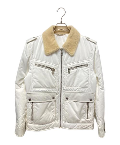 DOLCE & GABBANA（ドルチェ＆ガッバーナ）DOLCE & GABBANA (ドルチェ＆ガッバーナ) 中綿ジャケット ホワイト サイズ:５０の古着・服飾アイテム