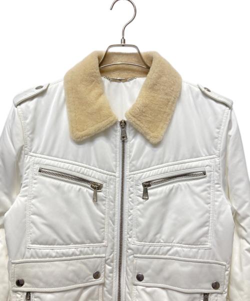 DOLCE & GABBANA（ドルチェ＆ガッバーナ）DOLCE & GABBANA (ドルチェ＆ガッバーナ) 中綿ジャケット ホワイト サイズ:５０の古着・服飾アイテム