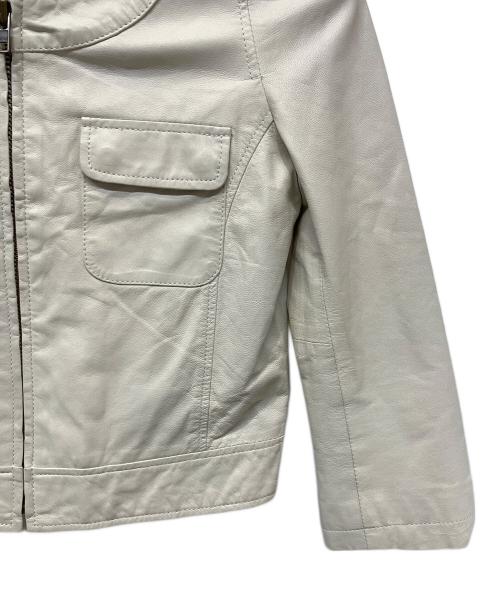 GABRIEL（ガブリエル）Gabriel (ガブリエル) レザージャケット ホワイト サイズ:38の古着・服飾アイテム