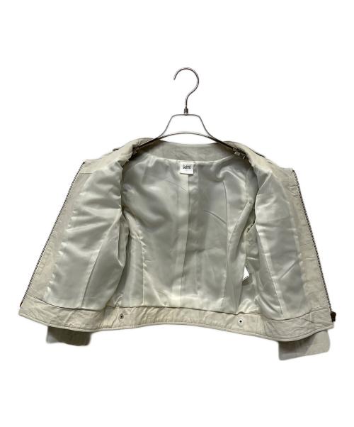 GABRIEL（ガブリエル）Gabriel (ガブリエル) レザージャケット ホワイト サイズ:38の古着・服飾アイテム