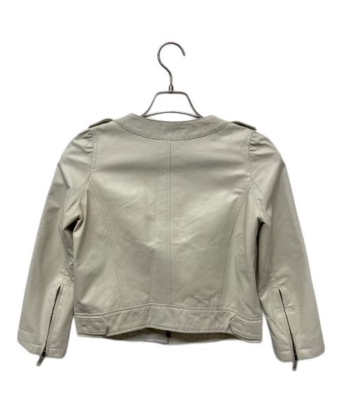 GABRIEL（ガブリエル）Gabriel (ガブリエル) レザージャケット ホワイト サイズ:38の古着・服飾アイテム