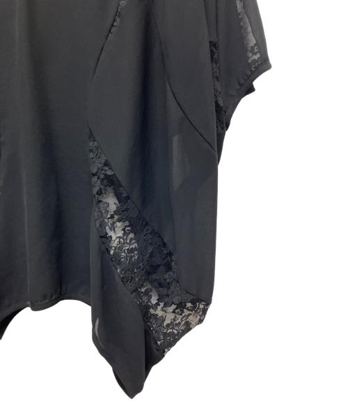 JUNYA WATANABE COMME des GARCONS（(ジュンヤワタナベ コムデギャルソン）JUNYA WATANABE COMME des GARCONS ((ジュンヤワタナベ コムデギャルソン) ムササビ型半袖ブラウス ブラック サイズ:Sの古着・服飾アイテム