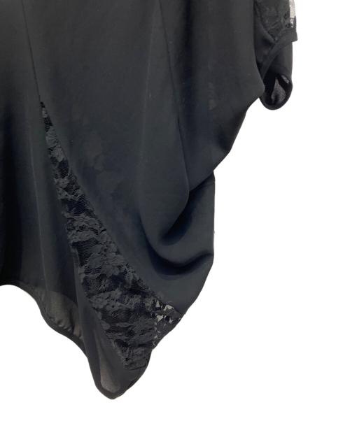 JUNYA WATANABE COMME des GARCONS（(ジュンヤワタナベ コムデギャルソン）JUNYA WATANABE COMME des GARCONS ((ジュンヤワタナベ コムデギャルソン) ムササビ型半袖ブラウス ブラック サイズ:Sの古着・服飾アイテム