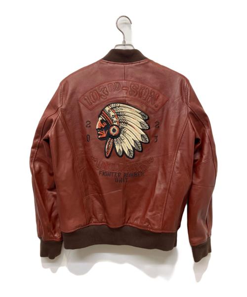 BOLINI（ボリーニ）BOLINI (ボリーニ) インディアンレザーブルゾン ブラウン サイズ:48の古着・服飾アイテム