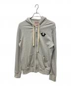 TRUE RELIGIONトゥルー レリジョン）の古着「ジップパーカー」｜ライトグレー