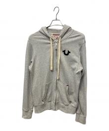 TRUE RELIGION（トゥルー レリジョン）の古着「ジップパーカー」｜ライトグレー