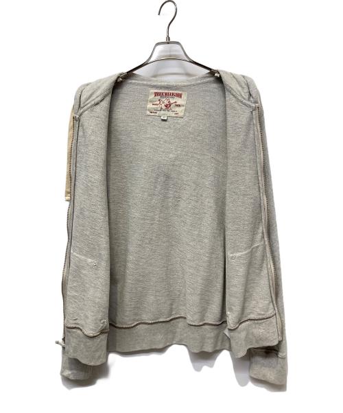 TRUE RELIGION（トゥルー レリジョン）TRUE RELIGION (トゥルー レリジョン) ジップパーカー ライトグレー サイズ:M／Mの古着・服飾アイテム