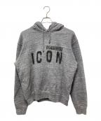 DSQUARED2ディースクエアード）の古着「ICON SPRAY SWEATSHIRT」｜ライトグレー
