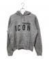 DSQUARED2（ディースクエアード）の古着「ICON SPRAY SWEATSHIRT」｜ライトグレー