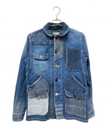 FDMTL（ファンダメンタル）の古着「パッチワークデニムカバーオール」｜インディゴ