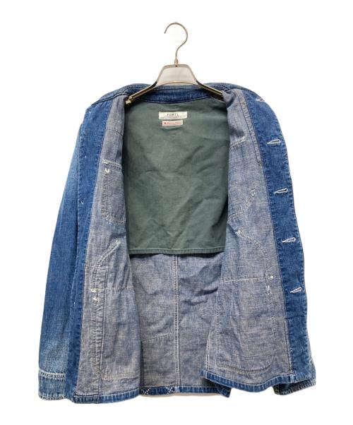 FDMTL（ファンダメンタル）FDMTL (ファンダメンタル) パッチワークデニムカバーオール インディゴ サイズ:1の古着・服飾アイテム
