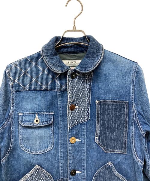 FDMTL（ファンダメンタル）FDMTL (ファンダメンタル) パッチワークデニムカバーオール インディゴ サイズ:1の古着・服飾アイテム