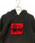 中古・古着 Champion (チャンピオン) stussy (ステューシー) プルオーバーパーカー ブラック サイズ:MEDIUM：7000円