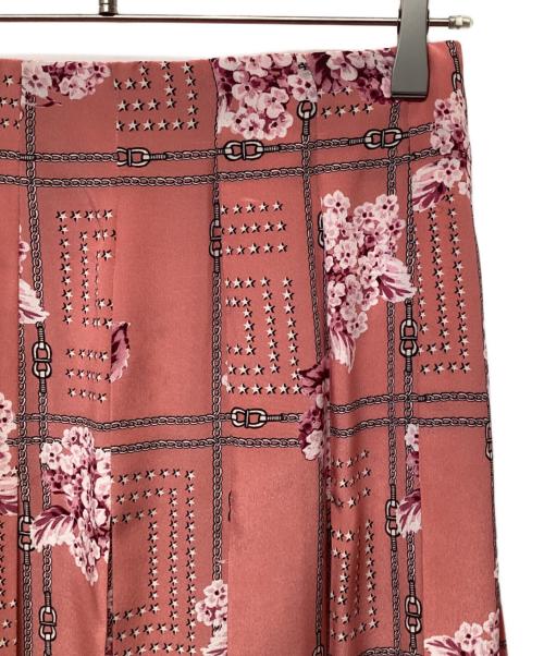 GUCCI（グッチ）GUCCI (グッチ) フローラルプリントシルクプリーツスカート ピンク サイズ:40の古着・服飾アイテム