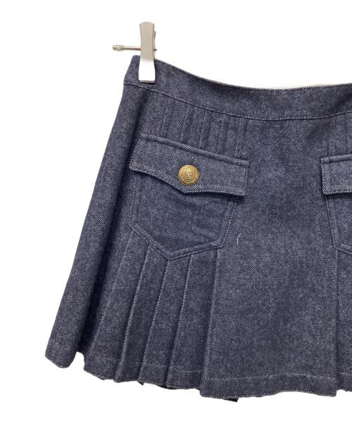 BURBERRY BLUE LABEL（バーバリー ブルー レーベル）BURBERRY BLUE LABEL (バーバリー ブルー レーベル) プリーツミニスカート インディゴ サイズ:36の古着・服飾アイテム