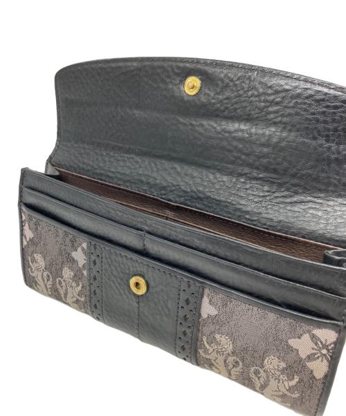 genten（ゲンテン）genten (ゲンテン) 長財布 ブラックの古着・服飾アイテム