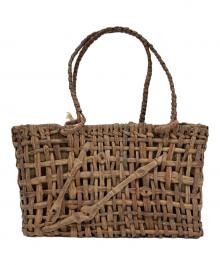 折笠 春光（オリカサ シュンコウ）の古着「カゴバッグ」｜ブラウン