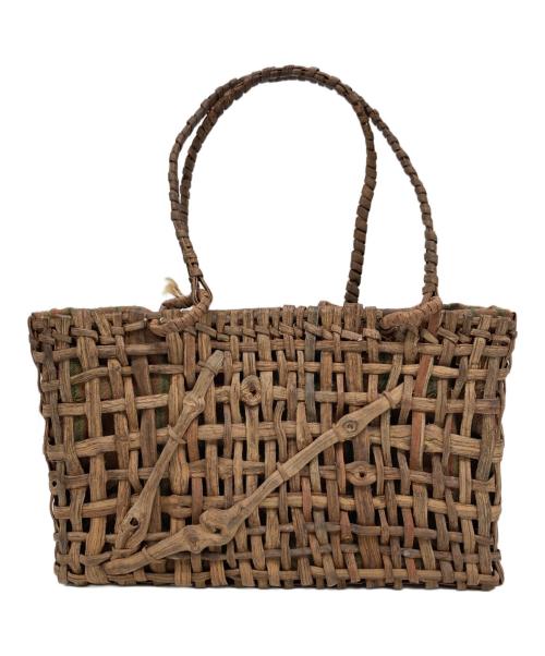 折笠 春光（オリカサ シュンコウ）折笠 春光 (オリカサ シュンコウ) カゴバッグ ブラウンの古着・服飾アイテム