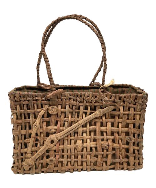 折笠 春光（オリカサ シュンコウ）折笠 春光 (オリカサ シュンコウ) カゴバッグ ブラウンの古着・服飾アイテム