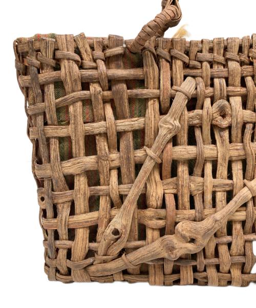 折笠 春光（オリカサ シュンコウ）折笠 春光 (オリカサ シュンコウ) カゴバッグ ブラウンの古着・服飾アイテム