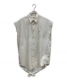 JOHN LAWRENCE SULLIVAN（ジョン ローレンス サリバン）の古着「カットオフデニムシャツ」｜ホワイト