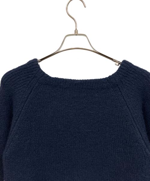 COHINA（コヒナ）COHINA (コヒナ) グラデーションパールスリーブニット ブルー サイズ:FREEの古着・服飾アイテム
